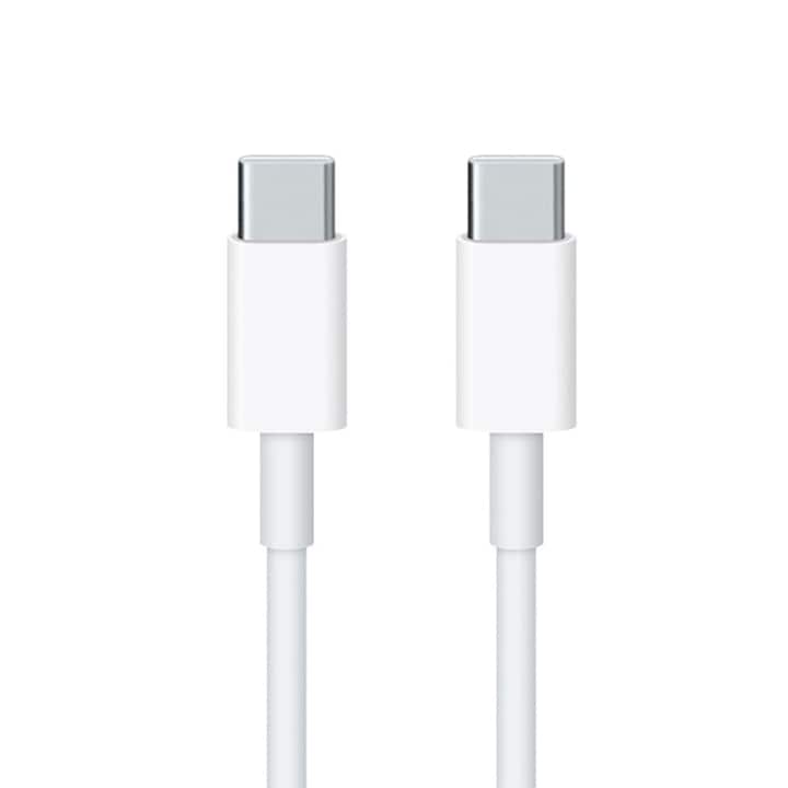 Cablu de date si incarcare Apple, Type-c tata la Type-c tata, lungime 2m, Alb