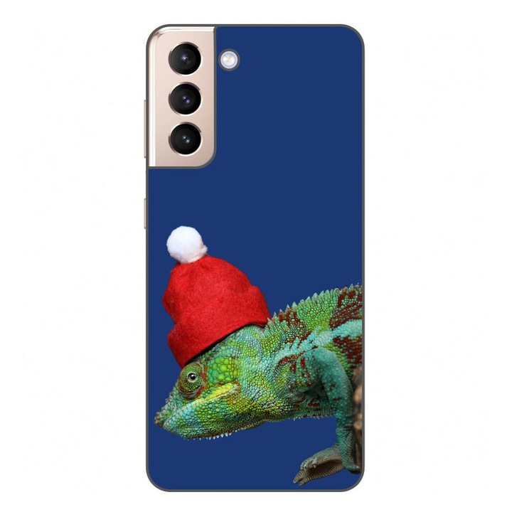 Husa compatibila cu Samsung Galaxy S21 FE Silicon Gel Tpu Model Craciun Cameleon