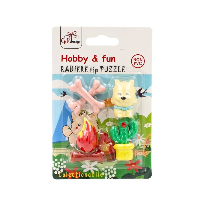 Комплект 4 колекционерски гумички Hobby Fun кактус