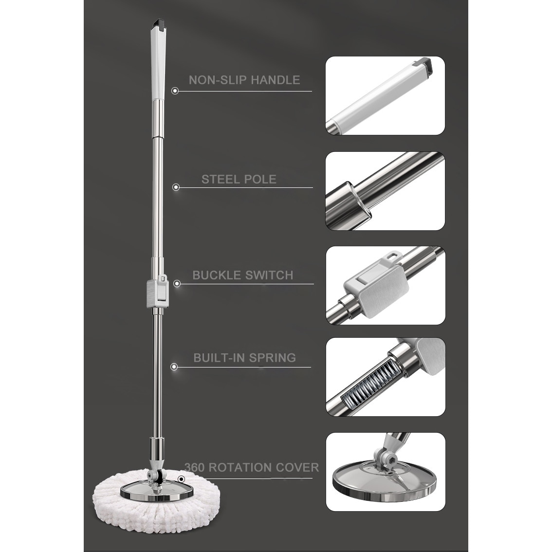 Set DreamRamp galeata mop cu centrifuga din inox galeata ovala rosie ...