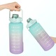 Sticla portabila de apa LikeSmart Fresh Water, Pai incorporat, Ergonomica, Gradata, Maner practic, Deschidere larga, 2L, Multicolor