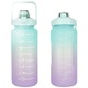 Sticla portabila de apa LikeSmart Fresh Water, Pai incorporat, Ergonomica, Gradata, Maner practic, Deschidere larga, 2L, Multicolor