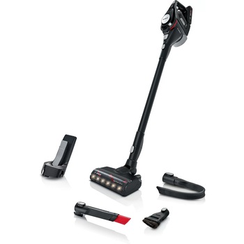 Aspirator vertical fara fir Bosch BCS8214BL Unlimited S8, autonomie 65min, lumini LED, capacitate de colectare 0.4 l, negru