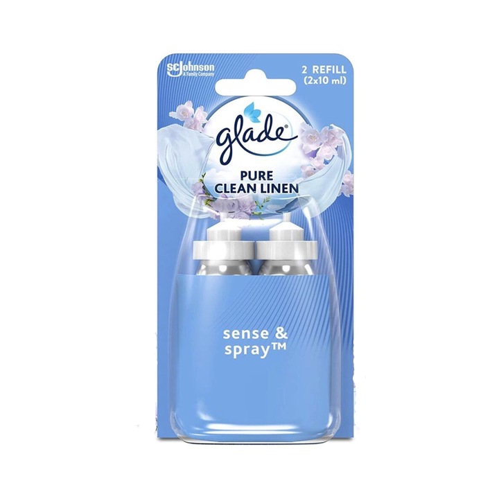 Glade Sense & Spray Pure Clean Linen szobafrissítő, 2x18 ml