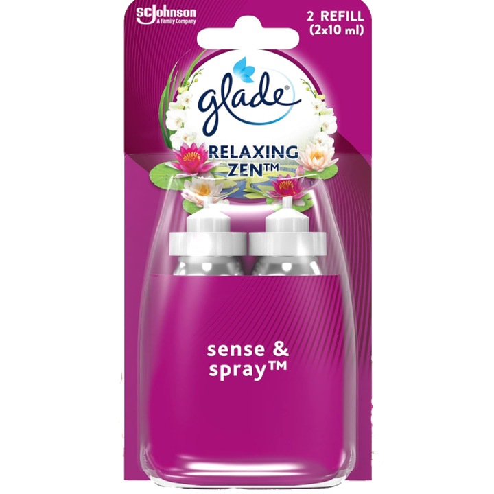 Rezerva odorizant de camera Glade Sense & Spray Relaxing Zen, 2x18 ml
