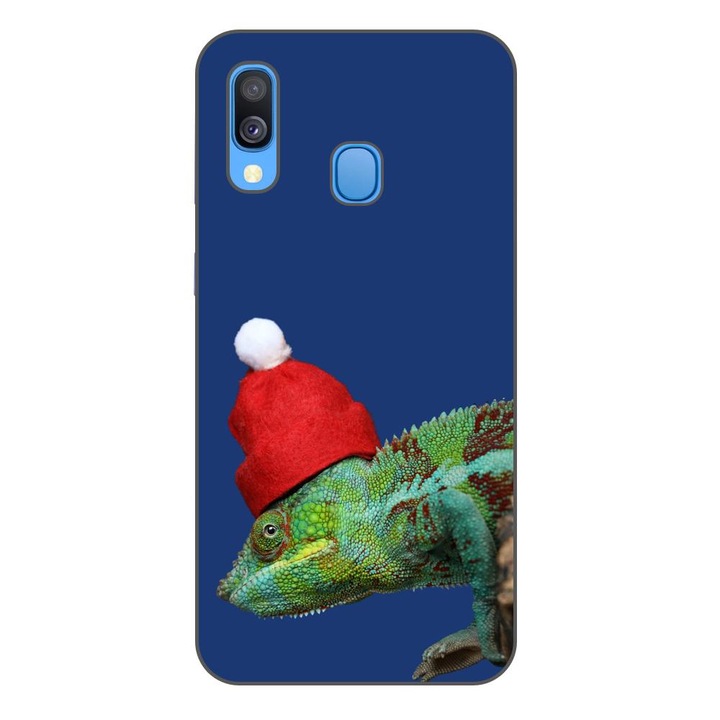 Husa compatibila cu Samsung Galaxy A40 Silicon Gel Tpu Model Craciun Cameleon