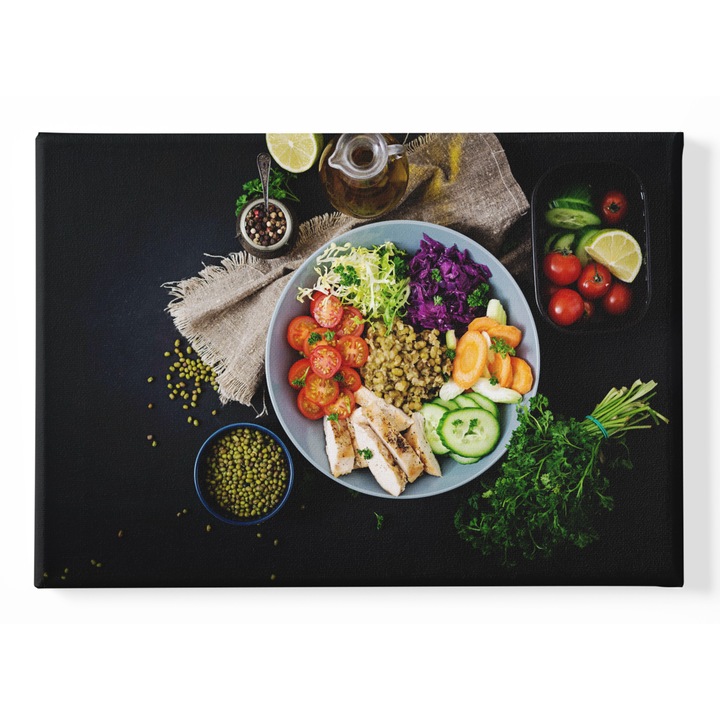 Tablou imprimat cu cerneala UV, 37x25cm, stil de viata sanatos model E027