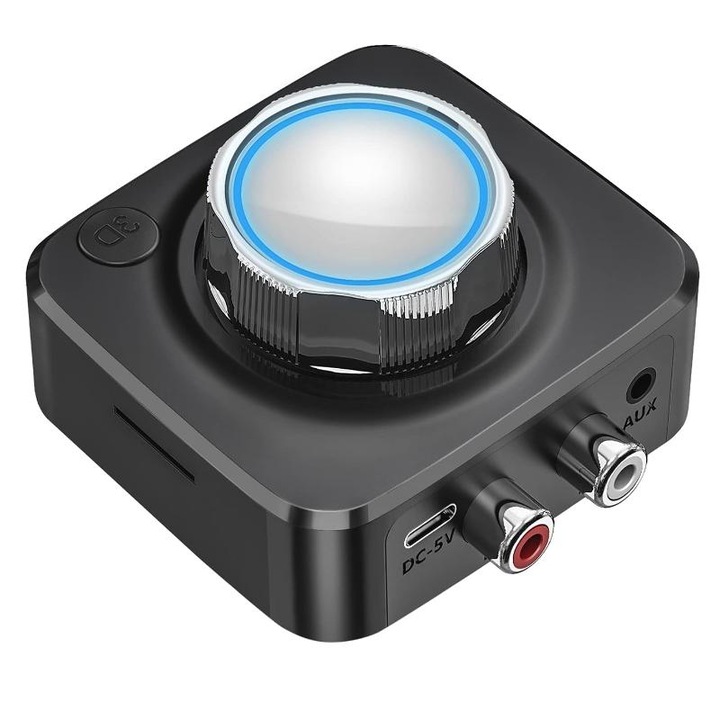 Adaptor audio, Mokeum, Bluetooth 5.0, Negru