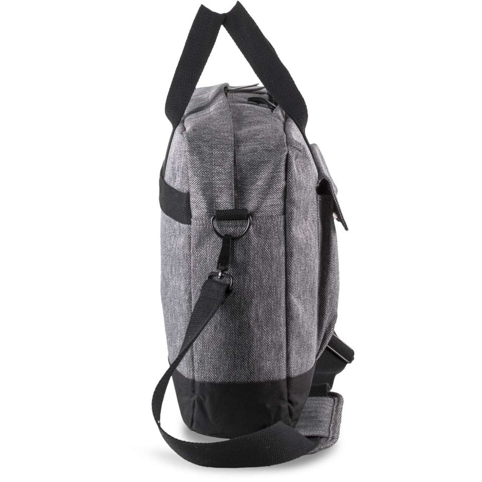 Geanta pentru laptop, 40x30x10 cm KI0427, Grey Twill, Black
