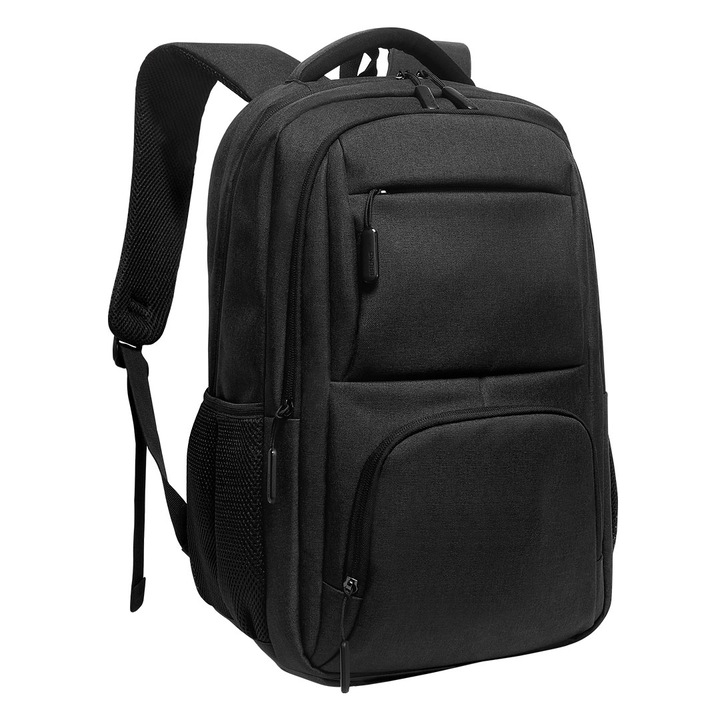 Rucsac laptop, impermeabil, business, casual, multifunctional, Negru intens, 15 inch, 45 x 30 x 15 cm