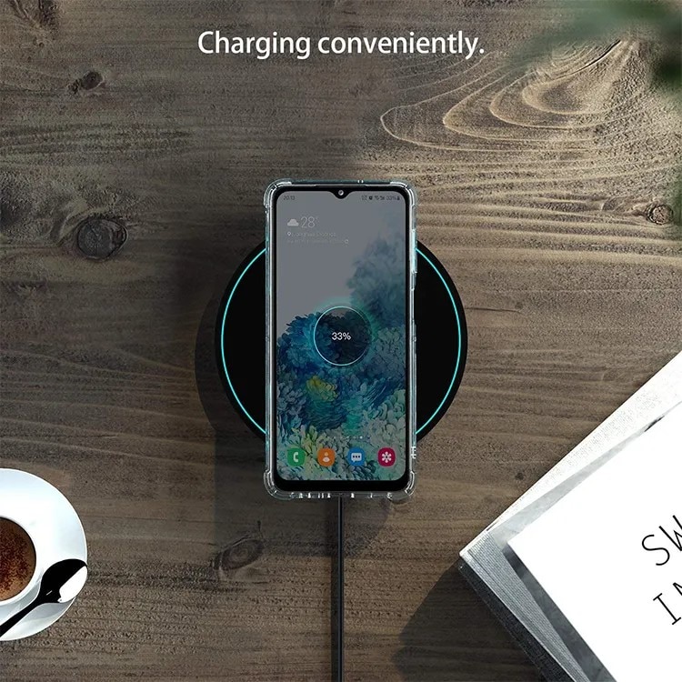 Husa protectie Mat-Tech compatibila cu Samsung Galaxy A12, Colturi anti-soc, Decupaje Precise, Rezistenta la impact, Margini ridicate pentru protectia ecranului, Transparenta