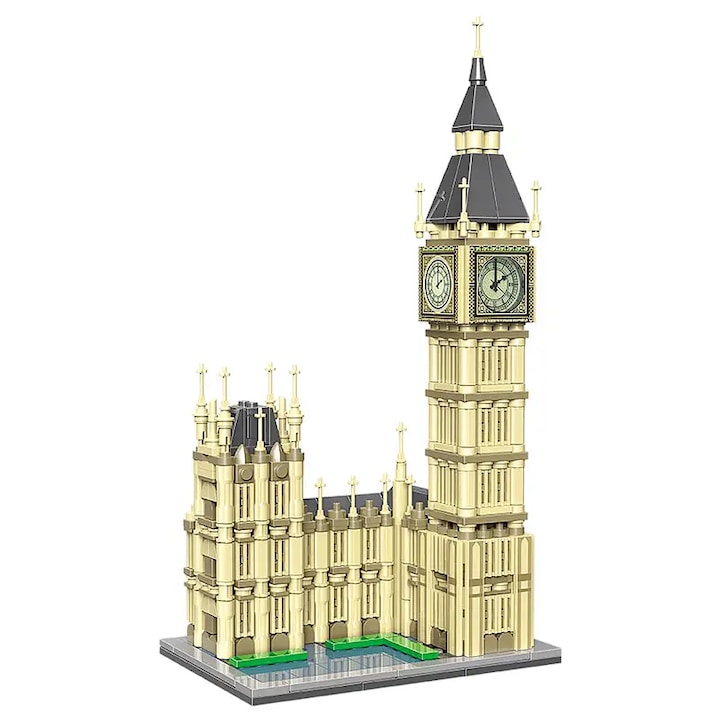 Set constructie Big Ben cu LED-uri si ceas functional, 815 piese