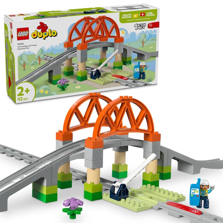 LEGO® DUPLO - Bridge and Railway Tracks Expansion Set 10426, 42 части
