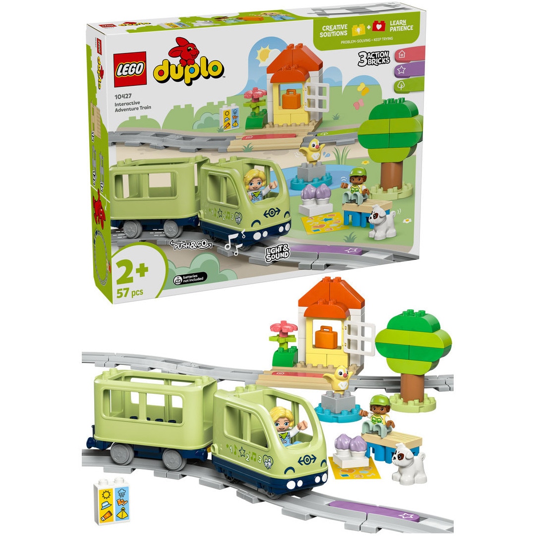 LEGO® DUPLO - Tren de aventura interactiv 10427, 57 piese