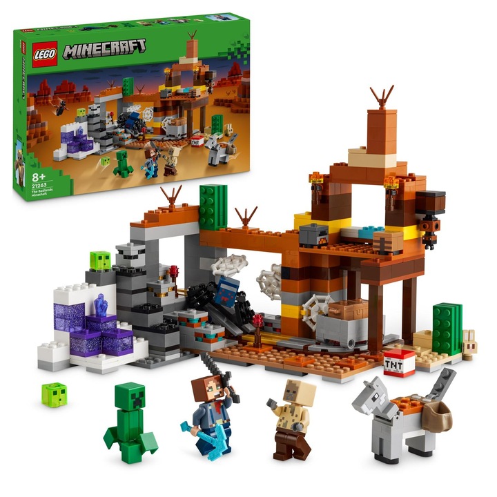 LEGO® Minecraft 21263 A pusztasági bánya, 538 darabos
