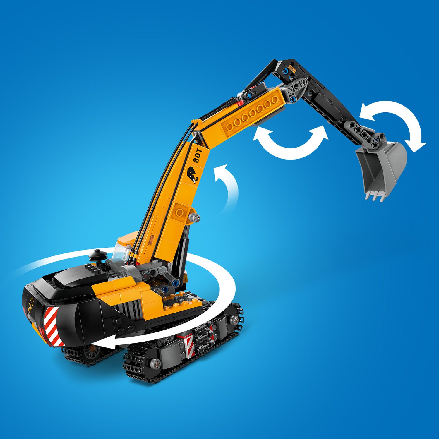 LEGO® City - Excavator galben de constructii 60420, 633 piese