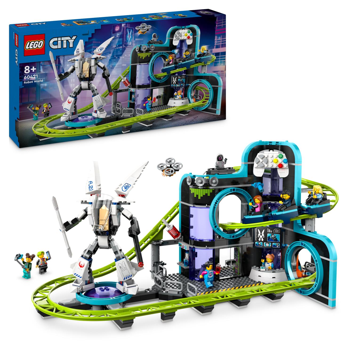 LEGO® City - Parc cu roller-coaster Lumea Robotilor 60421, 986