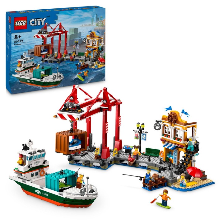 LEGO® City - Пристанище и товарен кораб 60422, 1226 части