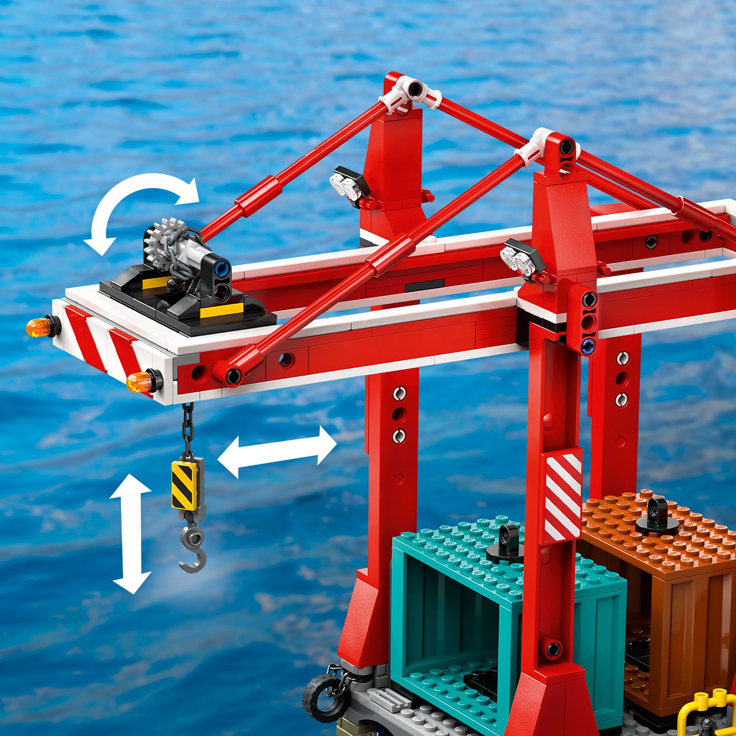 LEGO® City - Пристанище и товарен кораб 60422, 1226 части - eMAG.bg