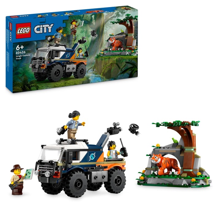 LEGO® City - Офроуд камион на изследователя на джунглата 60426, 314 части