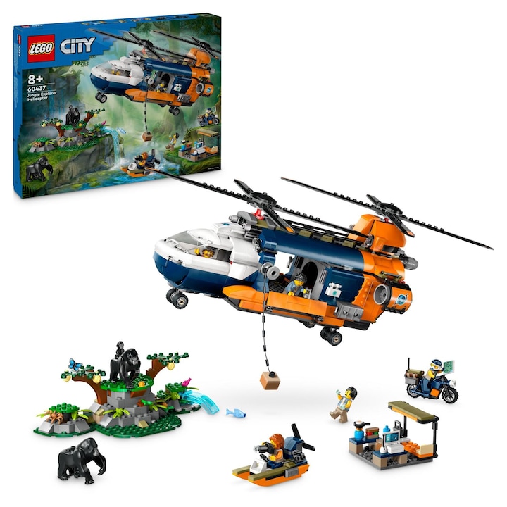 LEGO® City - Jungle Explorer Base Camp Helicopter 60437, 881 части