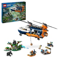 LEGO® City - Elicopterul unui explorator al junglei la tabara de baza 60437, 881 piese