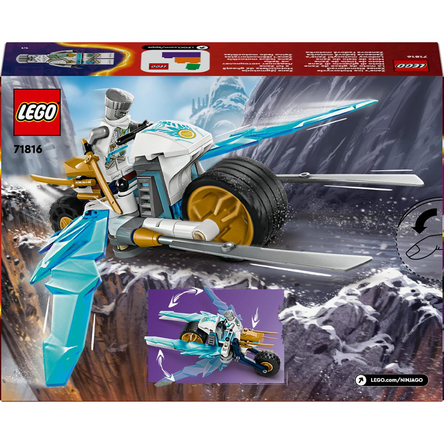 LEGO® Ninjago® - Motocicleta de gheata a lui Zane 71816, 84 piese