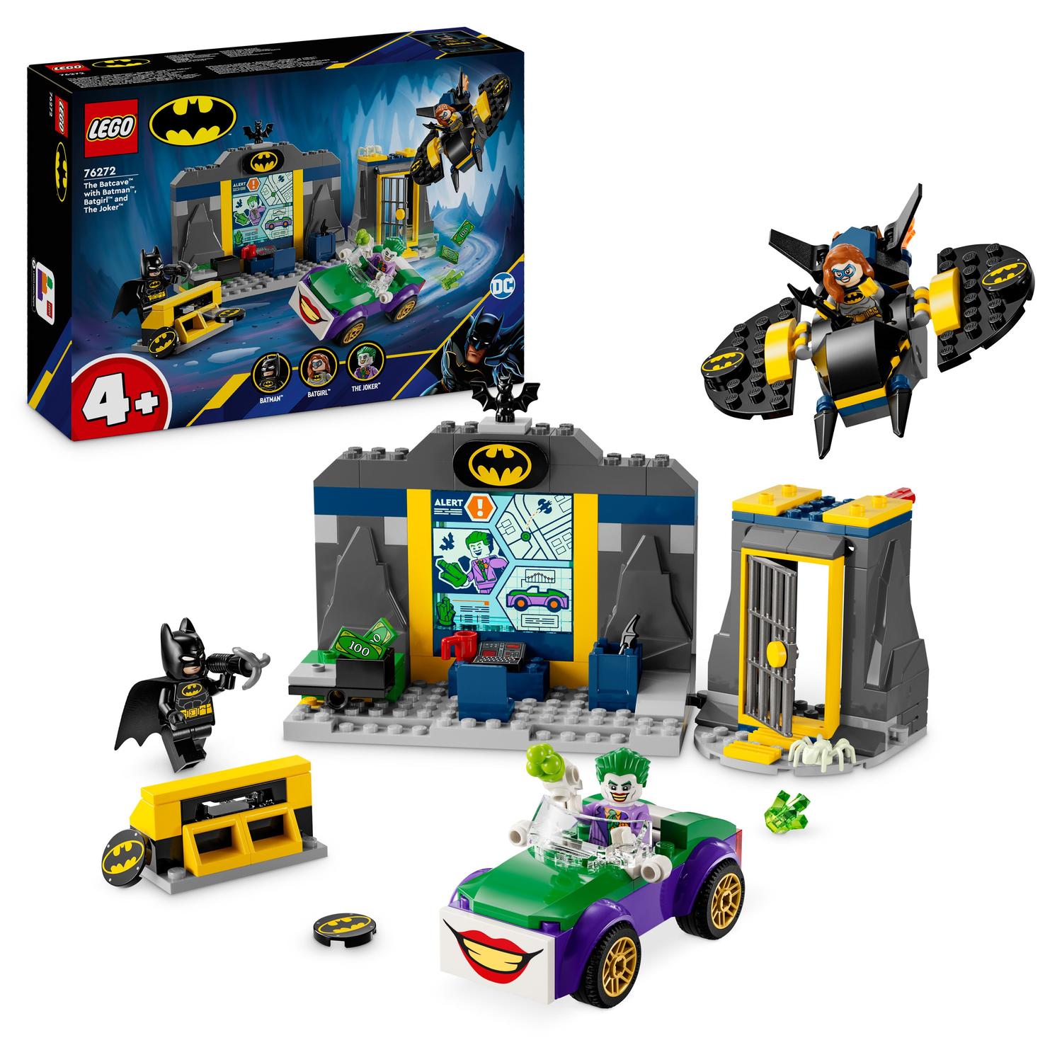 LEGO® DC - Batcave™ cu Batman™, Batgirl™ si Joker™ 76272, 184