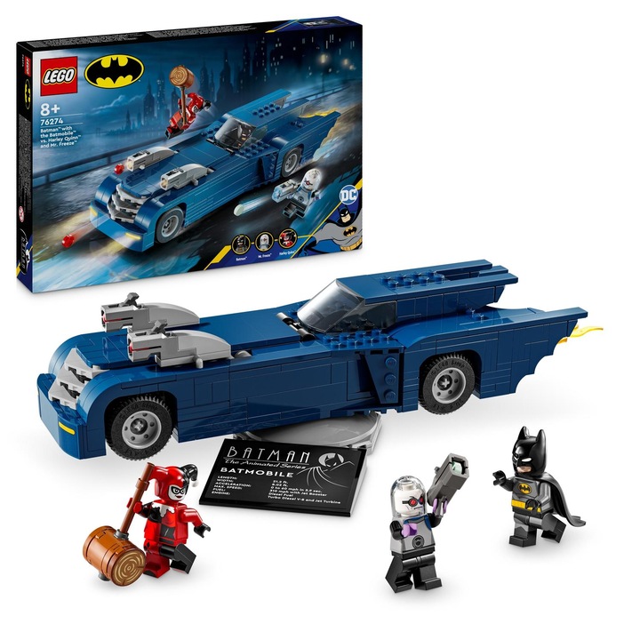 LEGO® DC - Batman™ cu al sau Batmobile™ vs Harley Quinn™ si Mr. Freeze™ 76274, 435 piese