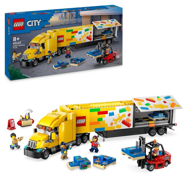 LEGO® City - Camion de livrare galben 60440, 1061 piese