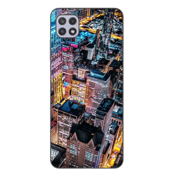Husa compatibila cu Samsung Galaxy A22 5G Silicon Gel Tpu Model Night City
