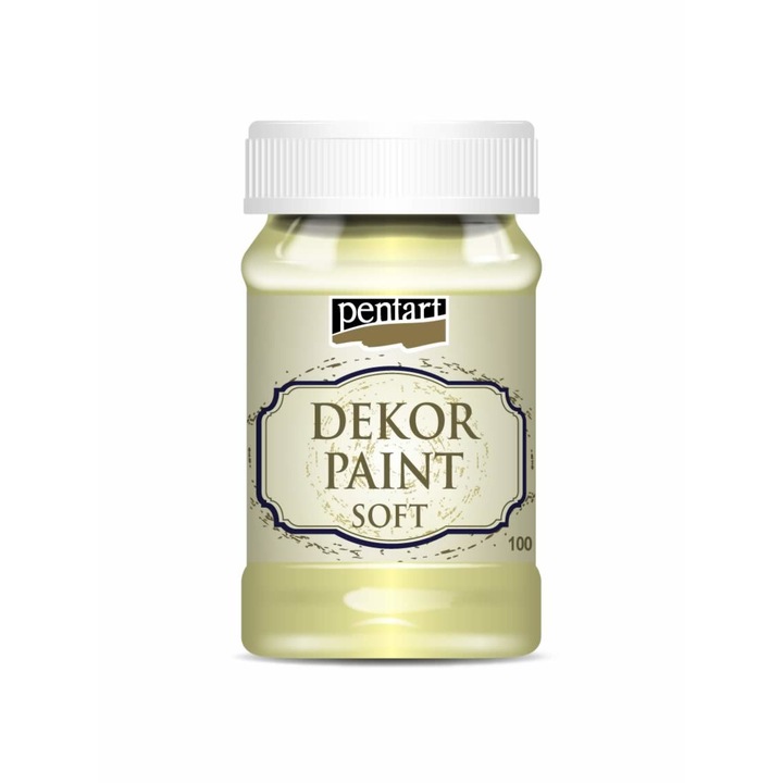 Декор тебеширена боя 100 мл жълта