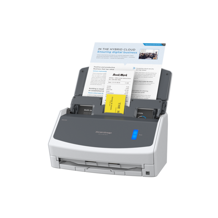 ScanSnap iX1400 Scanner color duplex, viteza 40 pagini/minut, 600 DPI, alimentare automata 50 de pagini, functie One-Touch pentru operare simpla, compatibil cu PC si Mac, interfata USB 3.2