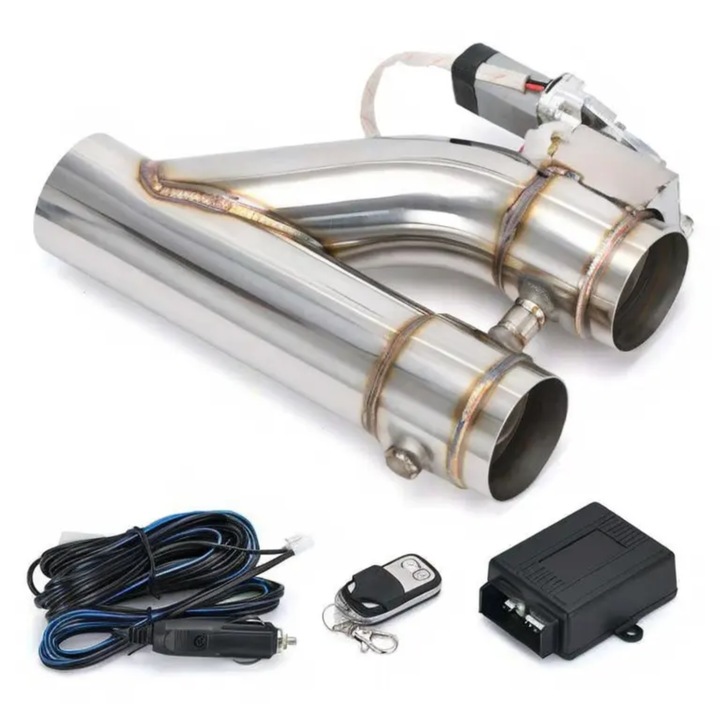 Електрическа изпускателна клапа Y-форма – Двоен клапан, Перфектно уплътнение и Регулируем звук 63 MM