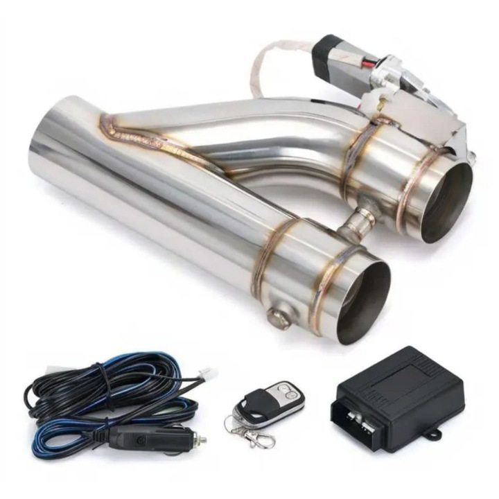 Електрическа изпускателна клапа Y-форма – Двоен клапан, Перфектно уплътнение и Регулируем звук 76 MM