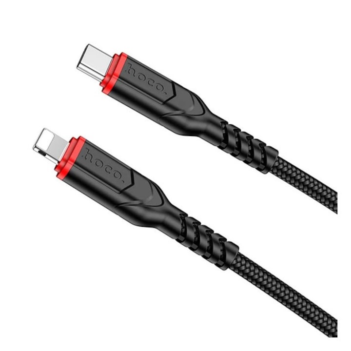 Hoco x59 adatkábel, type-c - lightning, 20w, pd gyorstöltő, 100cm, fekete, kompatibilis: Apple IPAD mini 2 / IPAD Air 2 / IPAD Pro 10.5, 2017