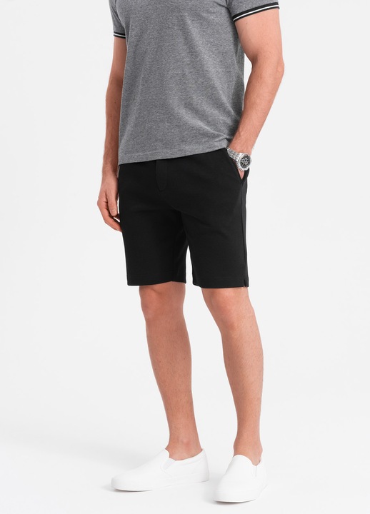 Pantaloni scurti chino OMBRE OM-SRCS-0126, Pentru barbati, Negru, 2XL