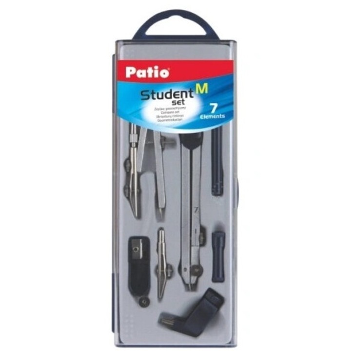 Set geometrie Patio, metal, 7 piese, in cutie plastic