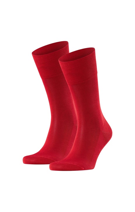 Falke, Set de sosete lungi din amestec de bumbac organic - 2 perechi, Rosu