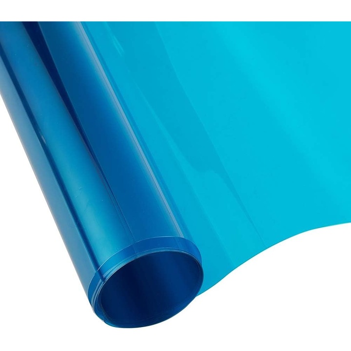 Folie Decorativa pentru Geamuri, cu Efect de Oglinda Pentru Intimitate si Protectie Solara, Albastru, 60 x 200 cm - MaffStuff