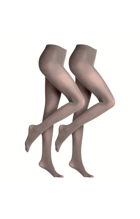 Falke, Set de dresuri cu aspect mat 50 DEN - 2 perechi, Gri deschis