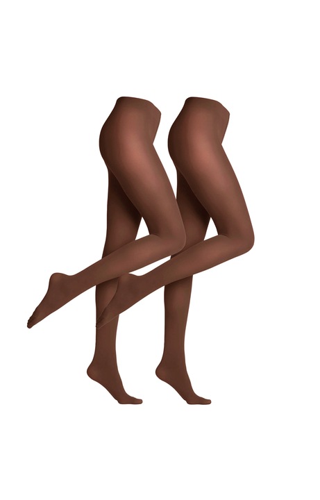 Falke, Set de dresuri cu aspect mat 50 DEN - 2 perechi, Maro