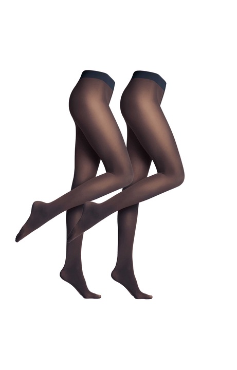 Falke, Set de dresuri cu aspect mat 50 DEN - 2 perechi, Albastru inchis