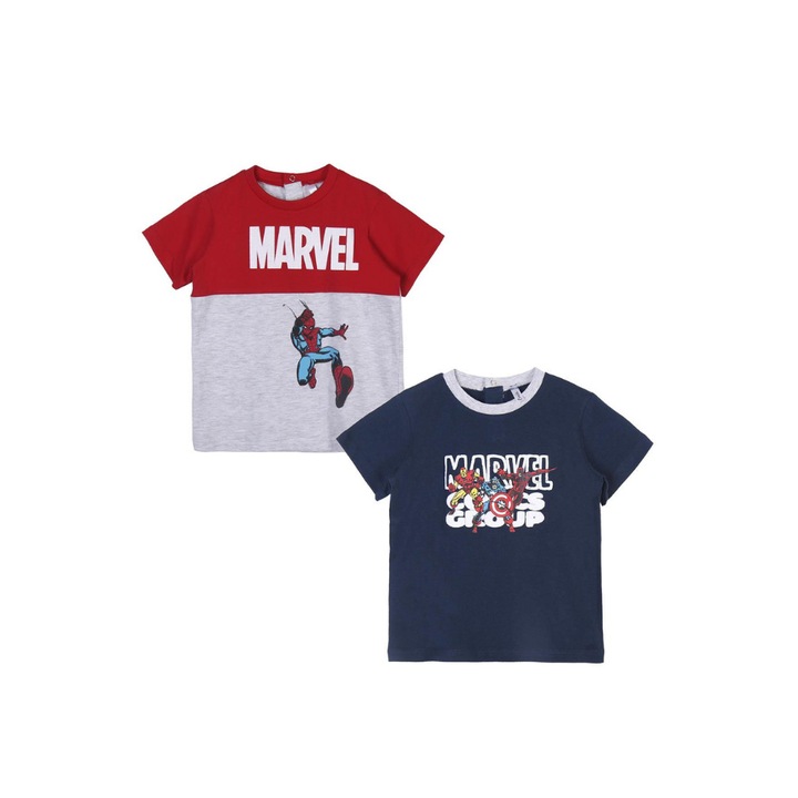 Ket gyerek polo szett, 100% pamut, sokszinu, Pokember