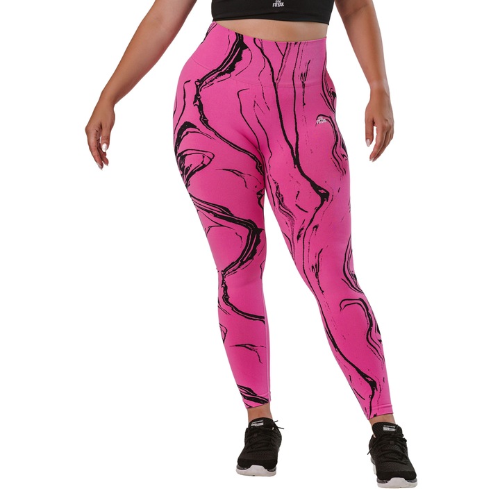 Colanti Fitness Gym Freak Zebra Push Up Talie Inalta, Roz S INTL
