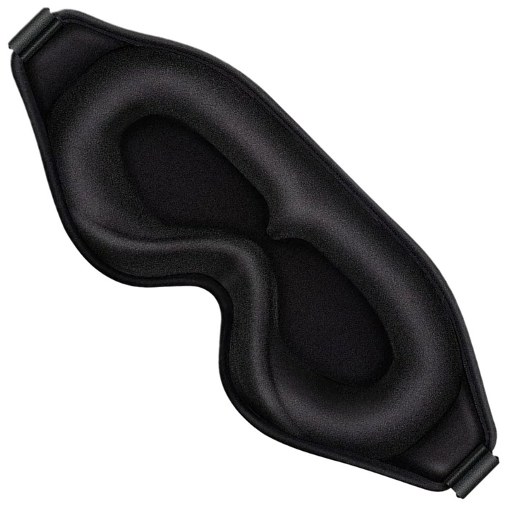 Masca pentru somn Smart Design 3D, Protectie Nas, Intuneric bezna, Negru Royal, Smart Sleep™