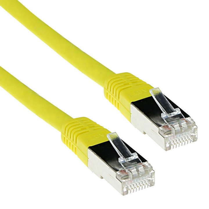 Cablu ACT, CAT5e, F-UTP, 20m, Galben
