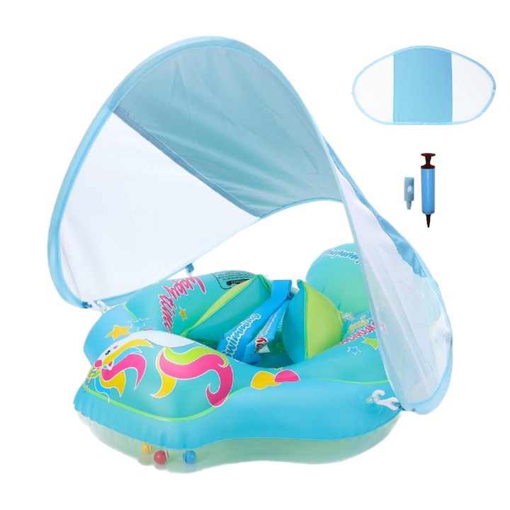 Topgearworld® baba úszógyűrűk, vállpántok és hastámasz, 8-13 kg-ig, kék