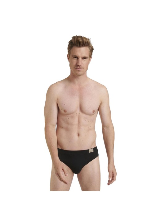 Set 2 perechi Lenjerie intima barbati, Sloggi GO Natural, Bumbac, Negru, Negru