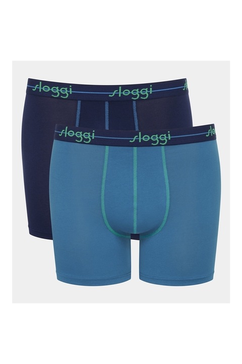 2 db Sloggi Cotton Lycra boxer készlet, kék, Kék
